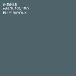 #4E646B - Blue Bayoux Color Image